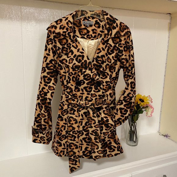 Modmodele Jackets & Blazers - MOD MODELE/modmodele chetah Animal Print belted coat Women sz S